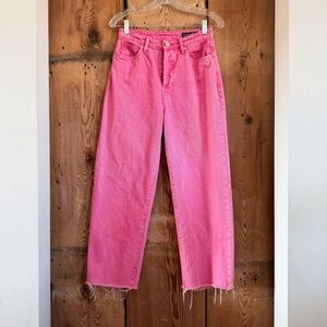 Sz 26 Blank NYC The Baxter Pink Denim High Waisted Straight Leg Jeans EUC
